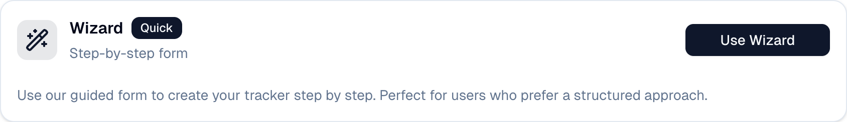 Tracker Creation Using UI